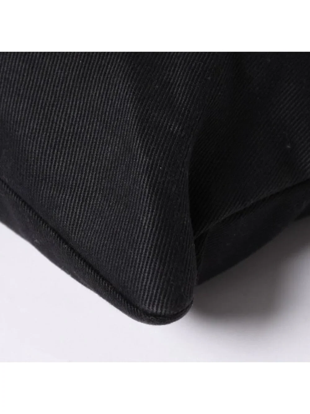 Saint Laurent Kahala Handbag Canvas Leather Black Logo Embroidery